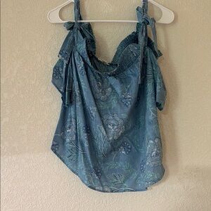 Floral Blue Women's Top